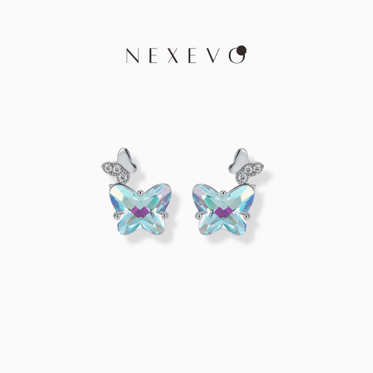 NEXEVO - ต่างหู Chrysalight ต่างหูผีเสื้อ น่ารัก หรูหรา เสริม เสน่ห์ และ ความรัก น้ำหนักเบา ของขวัญวันเกิด ไม่ก่อให้เกิดอาการแพ้ ใส่ได้ทุกวัน