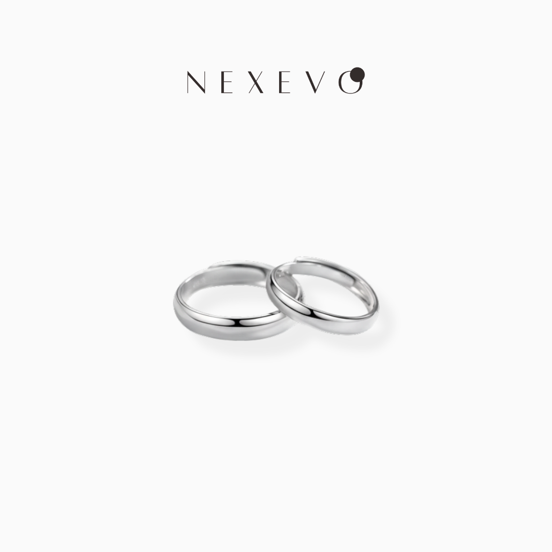NEXEVO - แหวน Seren Bond แหวนเงินแท้ s925 ดีไซน์ขอบตัด ใส่ได้ทั้งวัน น้ำหนักเบา ปรับขนาดได้