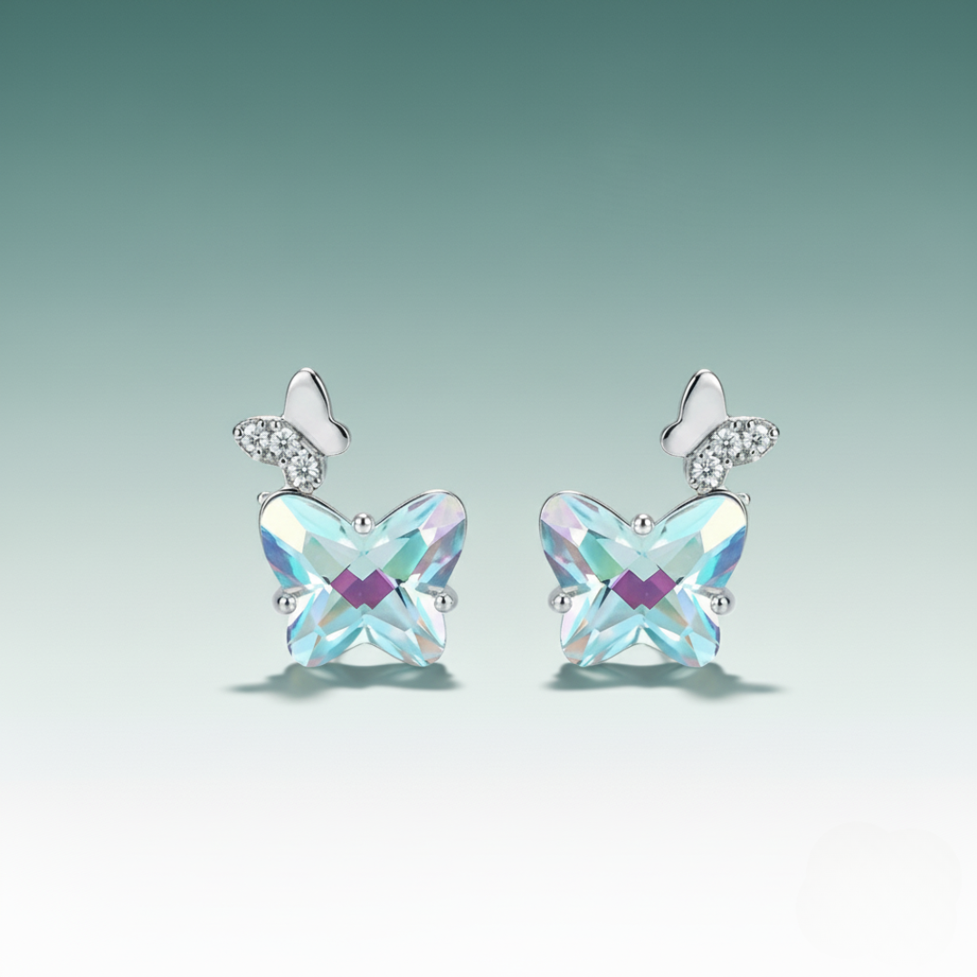 NEXEVO - ต่างหู Chrysalight ต่างหูผีเสื้อ น่ารัก หรูหรา เสริม เสน่ห์ และ ความรัก น้ำหนักเบา ของขวัญวันเกิด ไม่ก่อให้เกิดอาการแพ้ ใส่ได้ทุกวัน