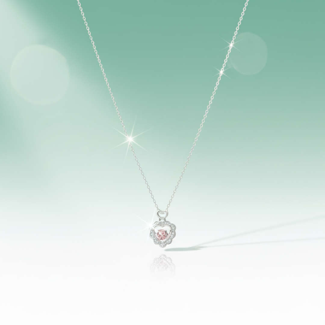 NEXEVO - สร้อยคอ Vivelle สร้อยคอเงินแท้ s925 จี้หัวใจฝังเพชร น้ำหนักเบา ใส่ออกงาน ใส่ทำงาน