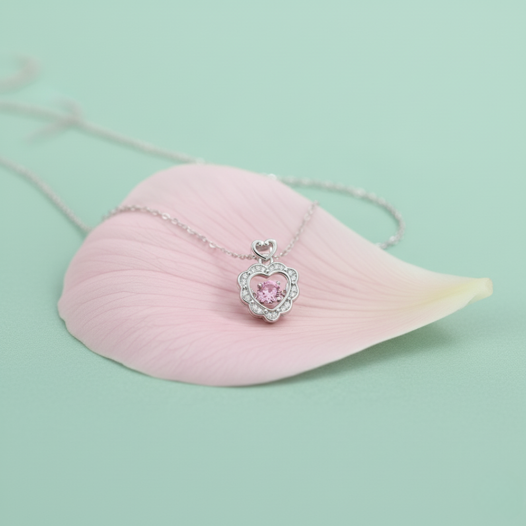 NEXEVO - สร้อยคอ Vivelle สร้อยคอเงินแท้ s925 จี้หัวใจฝังเพชร น้ำหนักเบา ใส่ออกงาน ใส่ทำงาน