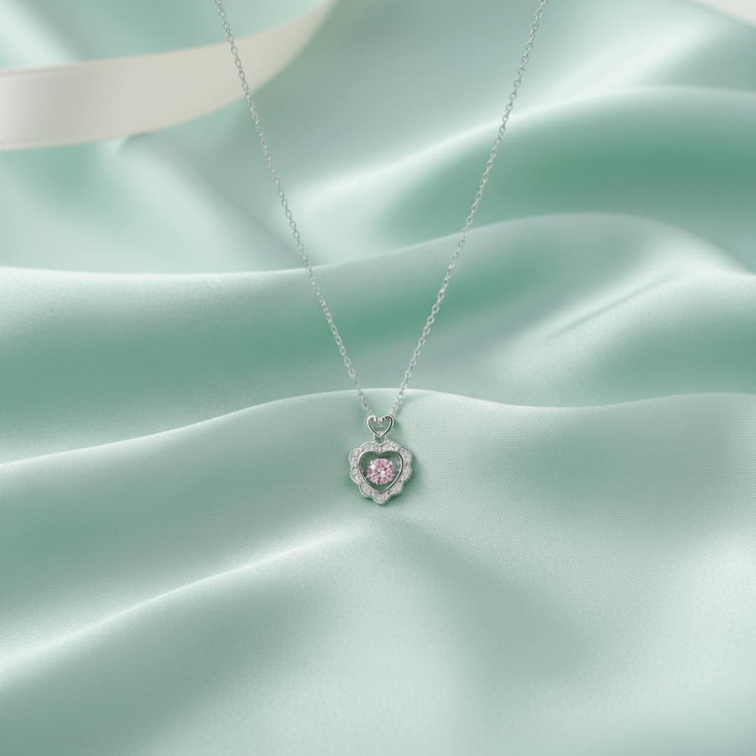 NEXEVO - สร้อยคอ Vivelle สร้อยคอเงินแท้ s925 จี้หัวใจฝังเพชร น้ำหนักเบา ใส่ออกงาน ใส่ทำงาน