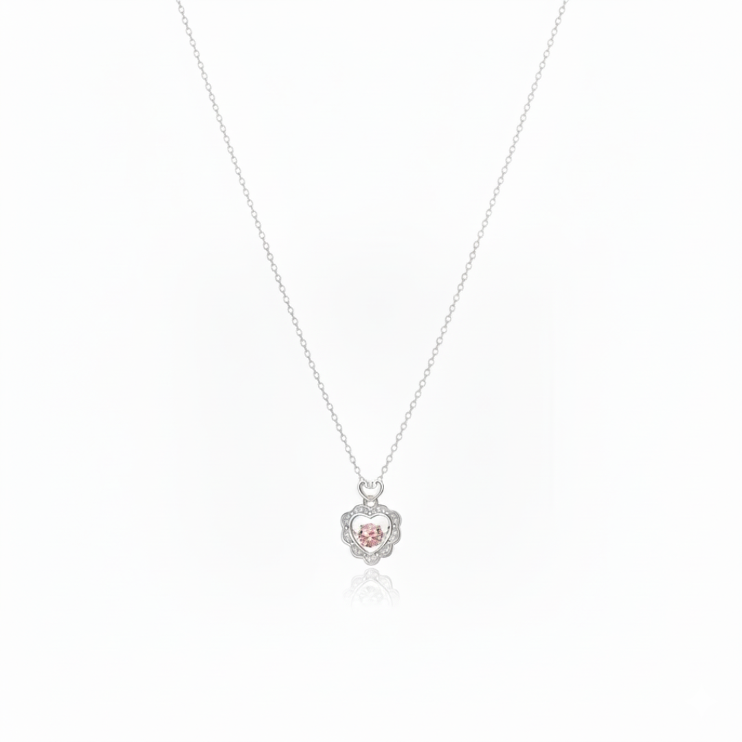 NEXEVO - สร้อยคอ Vivelle สร้อยคอเงินแท้ s925 จี้หัวใจฝังเพชร น้ำหนักเบา ใส่ออกงาน ใส่ทำงาน