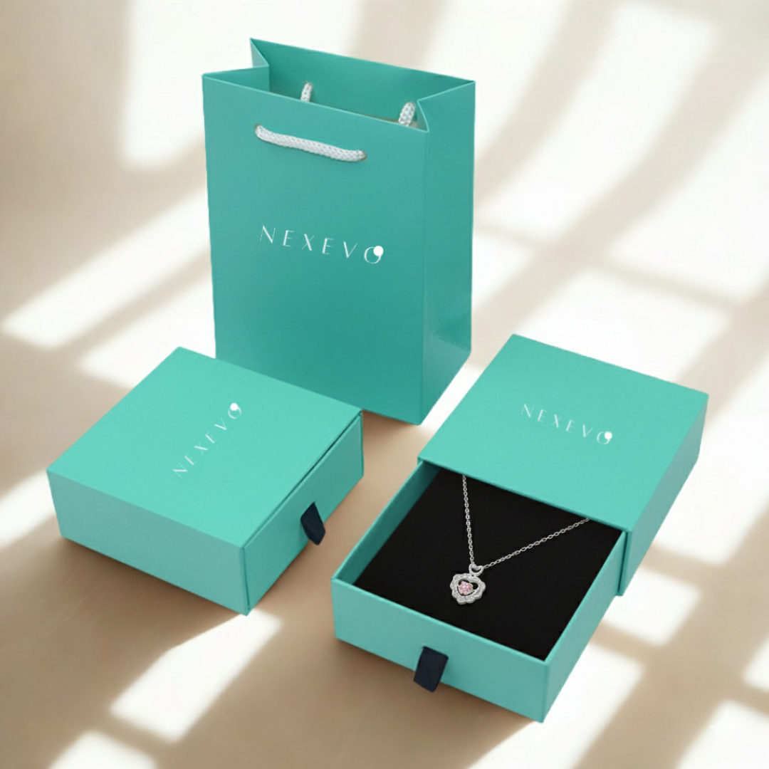 NEXEVO - สร้อยคอ Vivelle สร้อยคอเงินแท้ s925 จี้หัวใจฝังเพชร น้ำหนักเบา ใส่ออกงาน ใส่ทำงาน