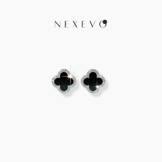 NEXEVO - สร้อยคอ Midnight Clover สร้อยคอโคลเวอร์ สไตล์เรียบง่าย น่ารัก เสริมความสุขและความสำเร็จ ใส่ได้นาน