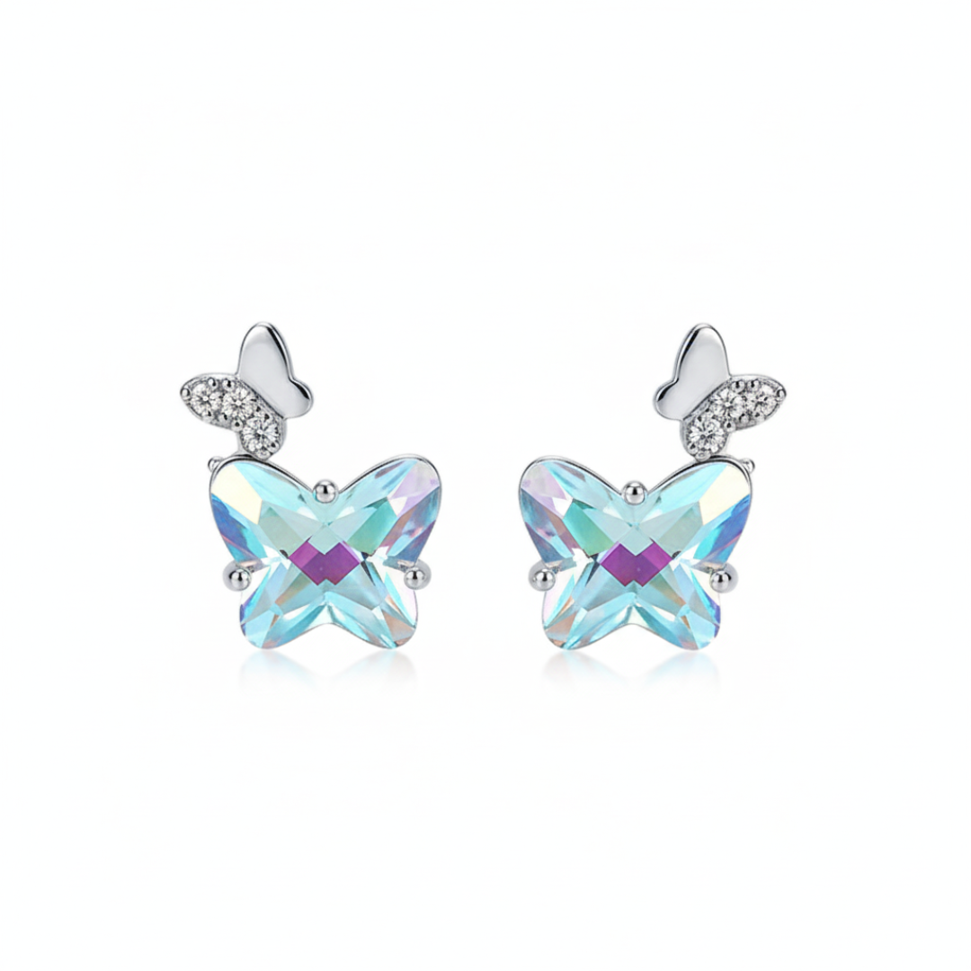 NEXEVO - ต่างหู Chrysalight ต่างหูผีเสื้อ น่ารัก หรูหรา เสริม เสน่ห์ และ ความรัก น้ำหนักเบา ของขวัญวันเกิด ไม่ก่อให้เกิดอาการแพ้ ใส่ได้ทุกวัน