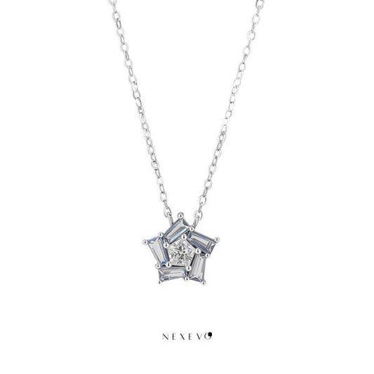 NEXEVO - สร้อยคอ Stellara สร้อยคอเงิน ดีไซน์ดาว 5 แฉกเรียงตัวแบบมินิมอล ใส่ได้ทุกวัน